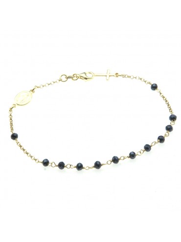 bracciale rosario in argento 925 dorato bcc1393