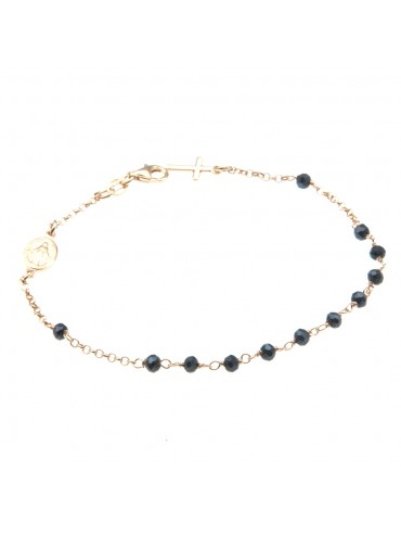 bracciale rosario in argento 925 ramato bcc1394