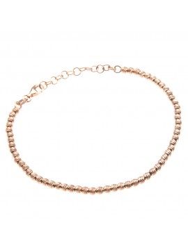 bracciale donna argento ramato postine diamantate bcc2412