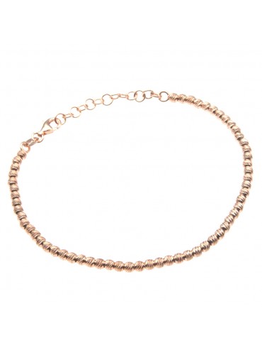 bracciale donna argento ramato postine diamantate bcc2412