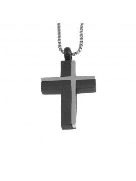 Collana croce uomo in acciaio cln0050