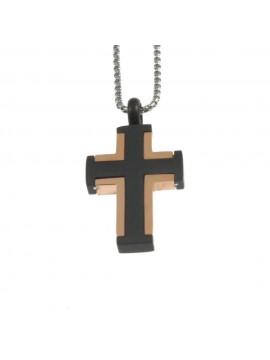 Collana croce uomo in acciaio cln0052