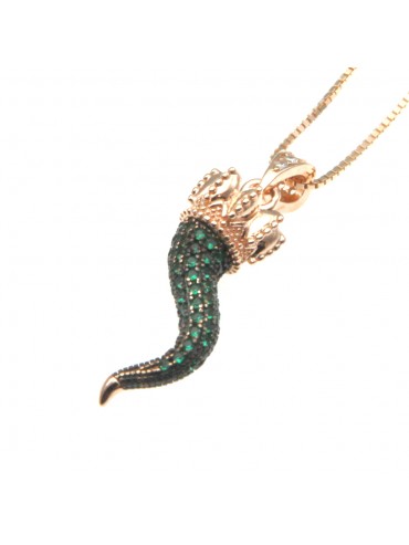 Collana con corno napoletano in argento 925 cln0382