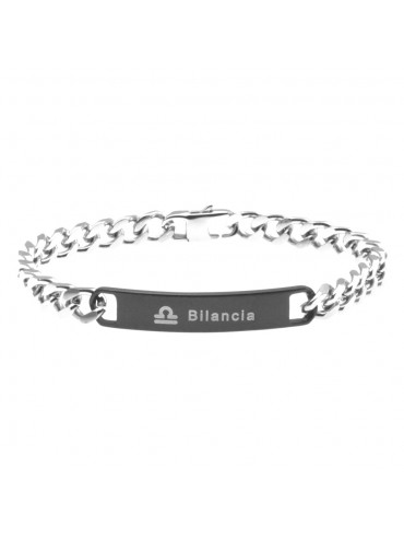 Bracciale bilancia segno zodiacale acciaio bcc0266