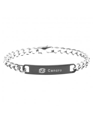 Bracciale cancro segno zodiacale acciaio bcc0267