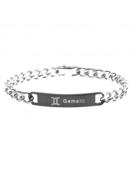 Bracciale gemelli segno zodiacale acciaio bcc0269