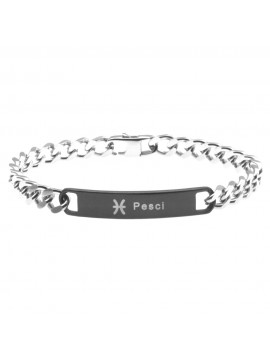 Bracciale pesci segno zodiacale acciaio bcc0271