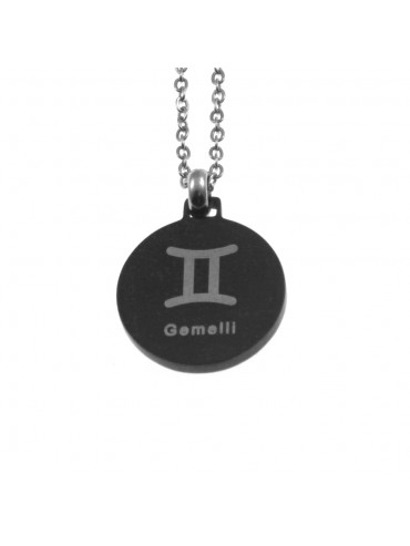 Collana gemelli segno zodiacale acciaio cln0073