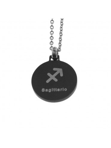 Collana sagittario segno zodiacale acciaio cln0077