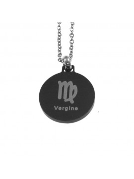 Collana vergine segno zodiacale acciaio cln0081