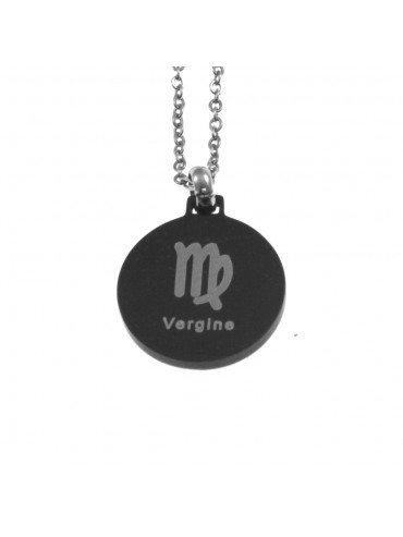 Collana vergine segno zodiacale acciaio cln0081