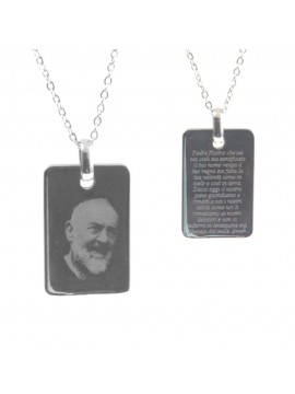 Collana san padre pio pietralcina medaglia ciondolo - cll0714