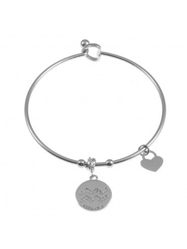 Bracciale con segno zodiacale acquario donna bcc0281
