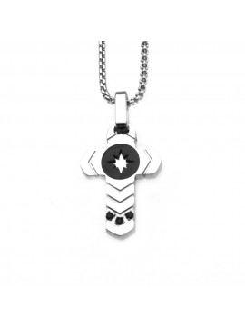 collana croce uomo acciaio cll0609