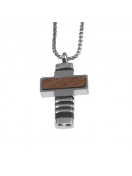 Collana croce uomo in acciaio cll0726