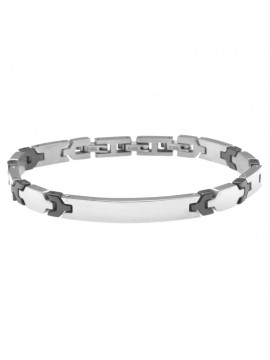 Bracciale uomo acciaio piastra per incisione - bcc0763