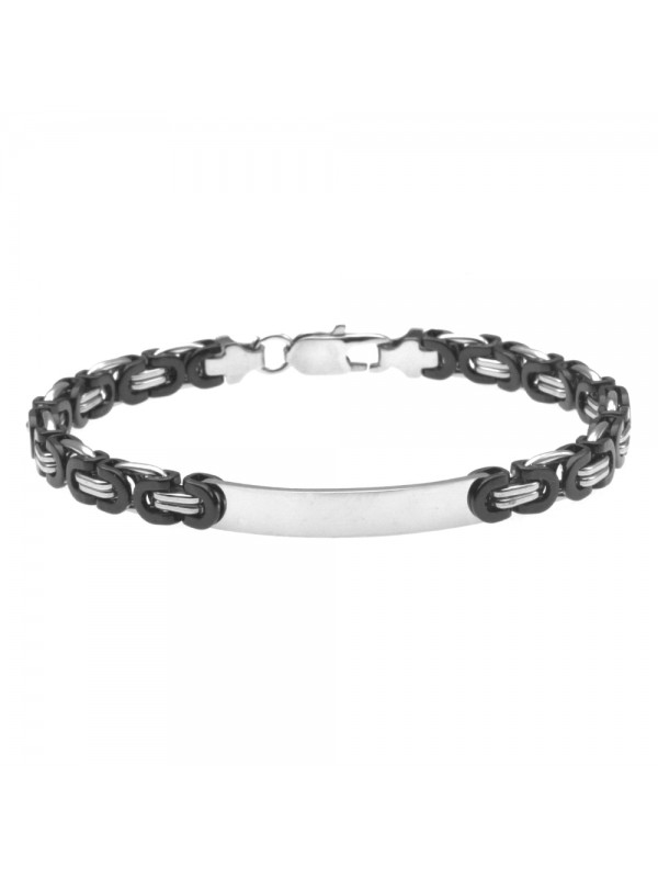 bracciale uomo acciaio piastra da incidere bcc1513