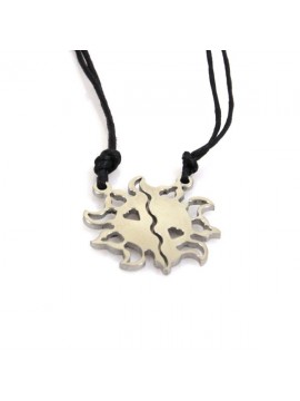 Collana con sole che si spezza con cuoricini