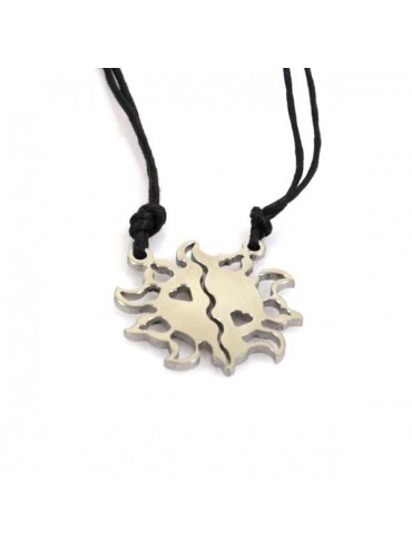 Collana con sole che si spezza con cuoricini