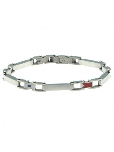 bracciale uomo con bandiere nautiche marinare in acciaio bcc2025
