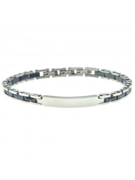 bracciale uomo piastra per incisione acciaio e ceramica bcc2601