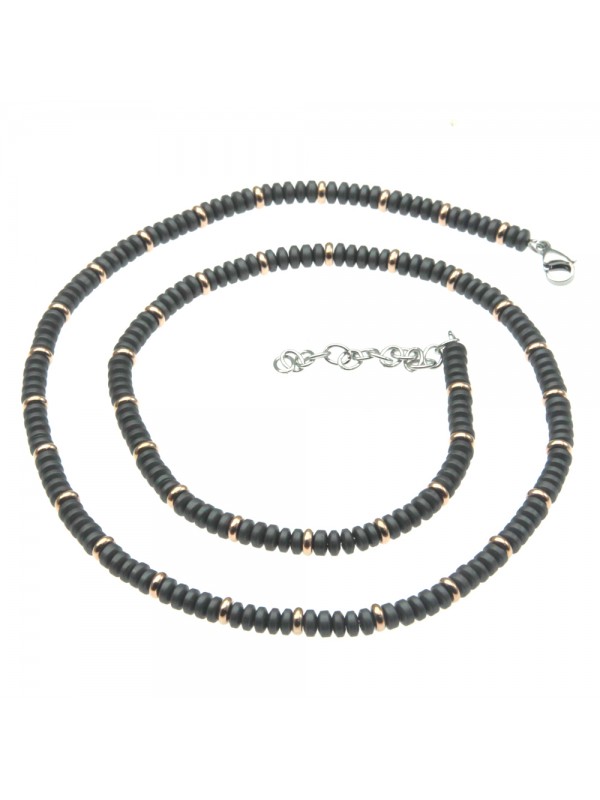 Collana uomo pietre e acciaio cll0791