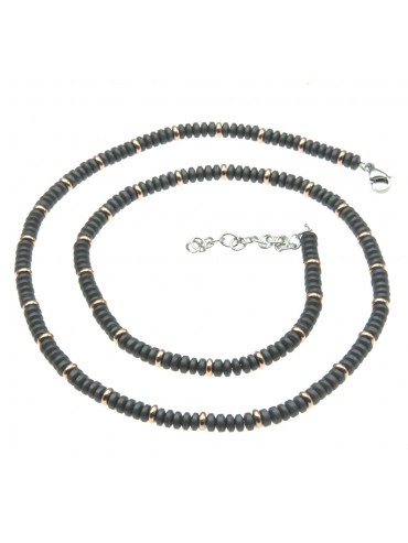 Collana uomo pietre e acciaio cll0791