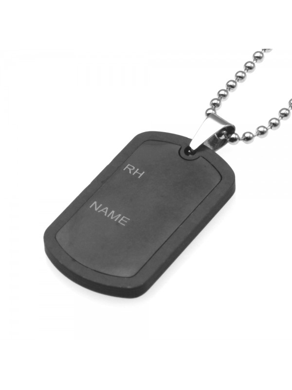 Collana piastra militare uomo acciaio cln0183