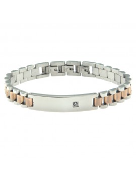 Bracciale uomo acciaio piastra per incisioni - bcc2237