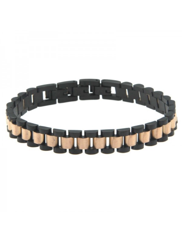 bracciale uomo acciaio maglia president bcc1502