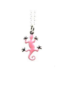 Collana con geco in argento 925 e smalto cln0356