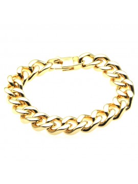 Bracciale uomo dorato grumetta in acciaio bcc0401