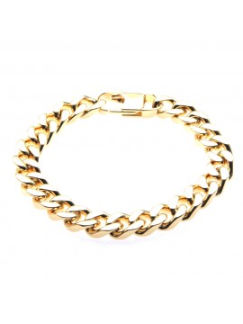 Bracciale uomo dorato grumetta in acciaio bcc0901