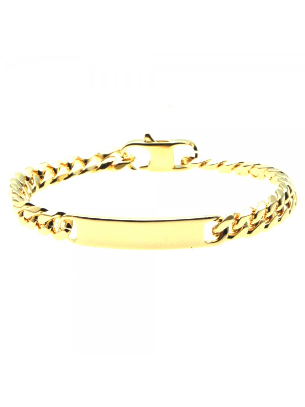 Bracciale uomo dorato grumetta in acciaio bcc1056