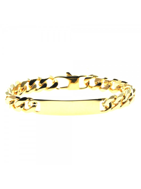 Bracciale uomo dorato grumetta in acciaio bcc1159