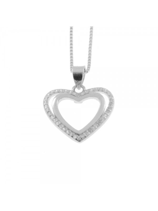 Collana con cuore donna in argento 925 cln0323