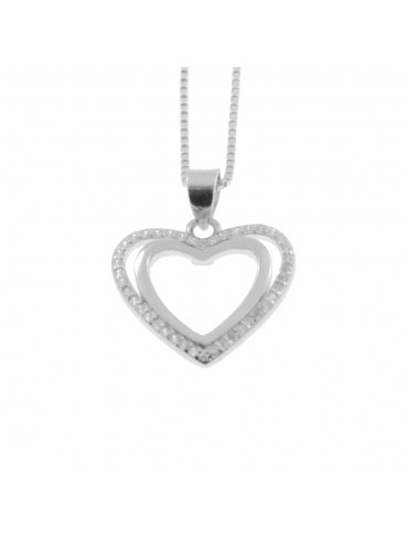Collana con cuore donna in argento 925 cln0323