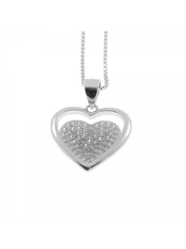 Collana con cuore donna in argento 925 cln0326