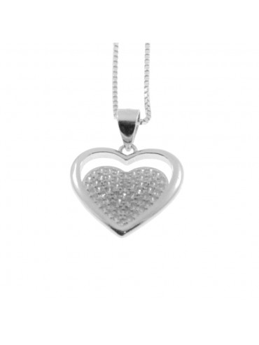 Collana con cuore donna in argento 925 cln0326
