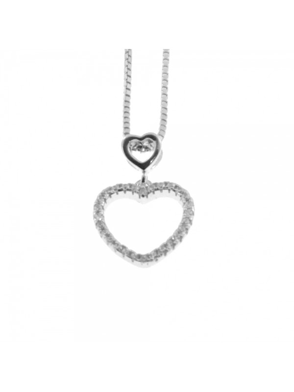 Collana con cuore donna in argento 925 cln0327