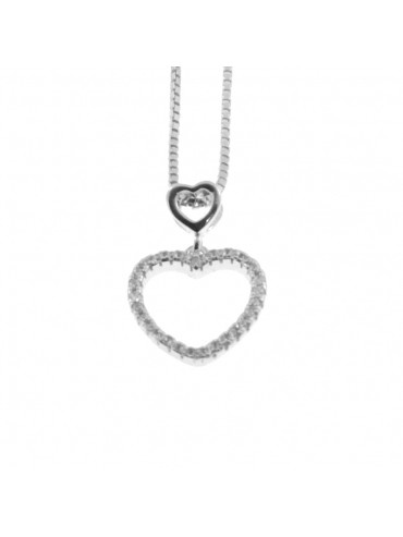 Collana con cuore donna in argento 925 cln0327