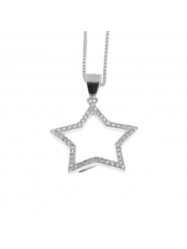 Collana con stella stellina in argento 925 cln0328