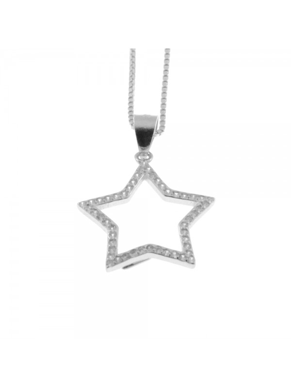 Collana con stella stellina in argento 925 cln0328