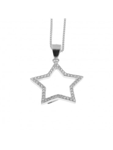 Collana con stella stellina in argento 925 cln0328