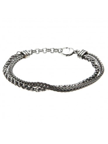 Bracciale uomo acciaio brunito particolarissimo bcc0428