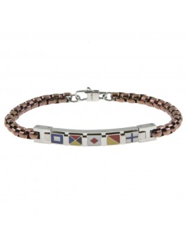 bracciale uomo con bandiere nautiche bcc1446