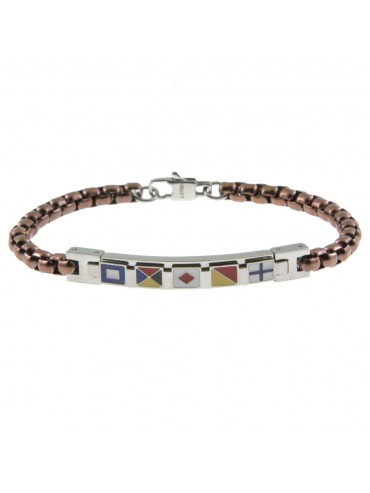 bracciale uomo con bandiere nautiche bcc1446