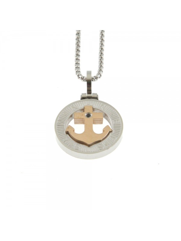 Collana con ancora uomo in acciaio cln0161