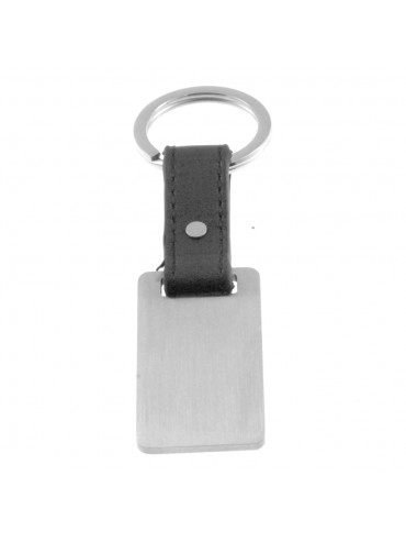portachiavi uomo acciaio satinato pelle prt0114