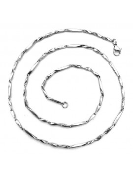 Collana in acciaio maglia romboidale cln0445